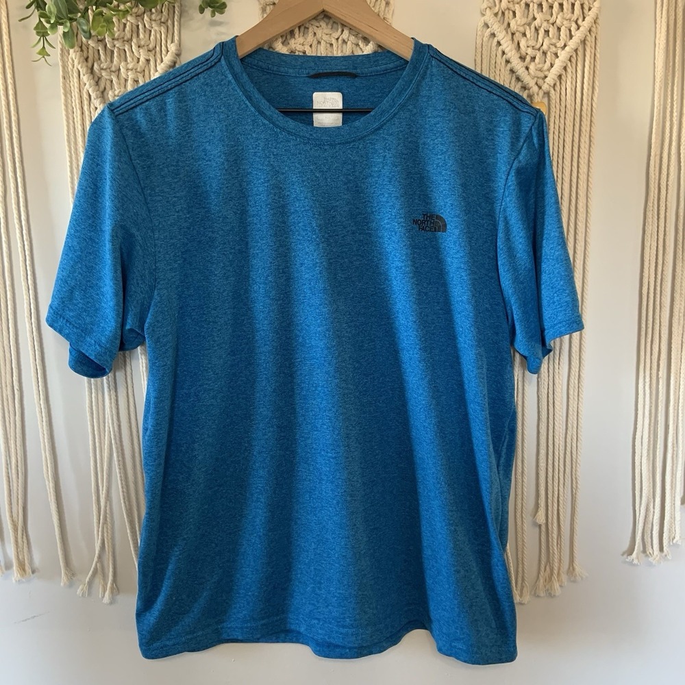 THE NORTH FACE‎ Men's Reaxion Amp Blue Short Sleeve T-Shirt Medium